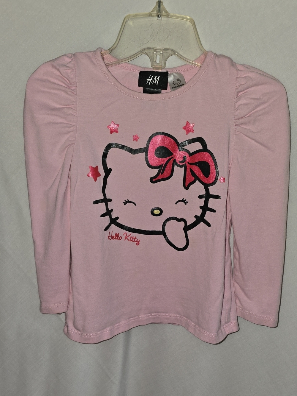 H&M Light Pink Hello Kitty Long Sleeve Top Size 1-2 Years